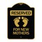 Signmission Blue Reserved Parking for New Mothers, Black & Gold Aluminum Sign, 18" x 24", BG-1824-24297 A-DES-BG-1824-24297 - alternate 1